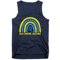 Down Syndrome Acceptance Rainbow Ribbon  Tank Top