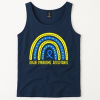 Down Syndrome Acceptance Rainbow Ribbon  Tank Top