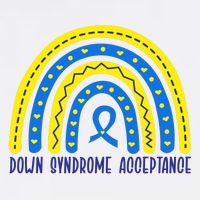 Down Syndrome Acceptance Rainbow Ribbon  Garment-Dyed Sweatshirt