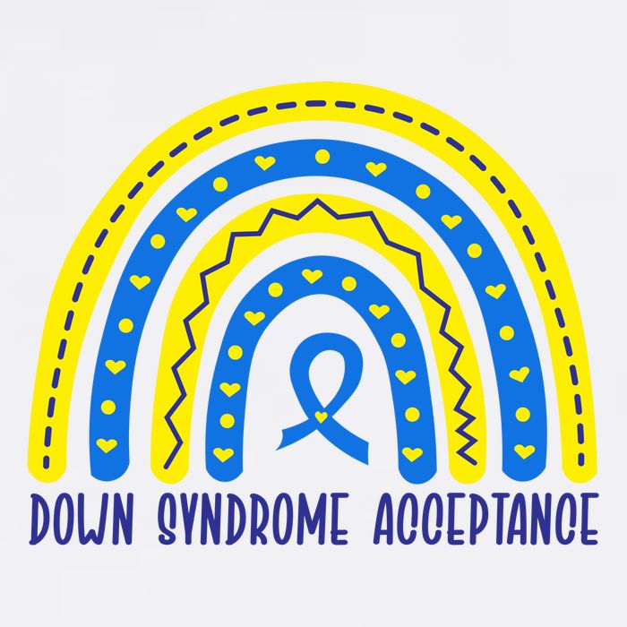 Down Syndrome Acceptance Rainbow Ribbon  Garment-Dyed Sweatshirt