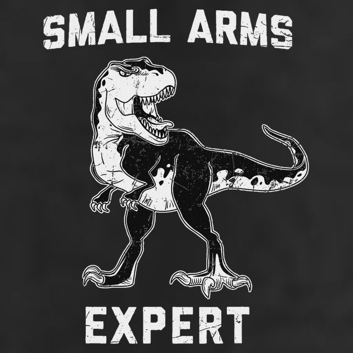 Dinosaur Small Arms Expert 7 Panel Mesh Trucker Snapback Hat