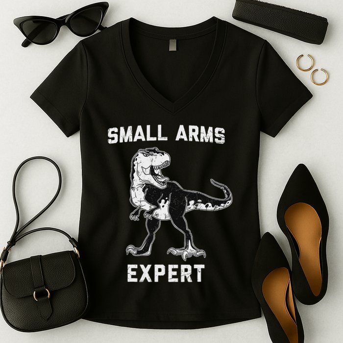 Dinosaur Small Arms Expert Women's V-Neck T-Shirt