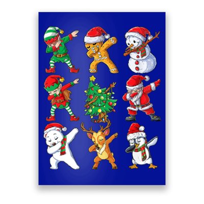 Dabbing Santa And Friends Meaningful Gift Cute Christmas Santa Dabbing Cute Gift Poster