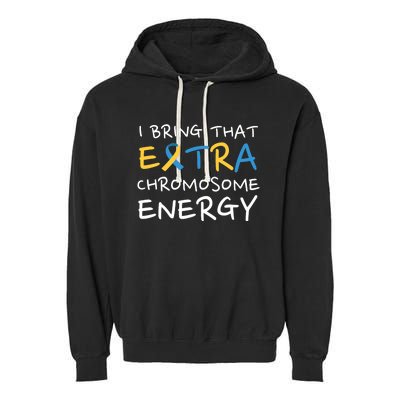 Down Syndrome Awareness Extra Chromosome Garment-Dyed Fleece Hoodie