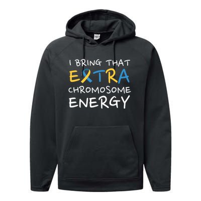 Down Syndrome Awareness Extra Chromosome Performance Fleece Hoodie