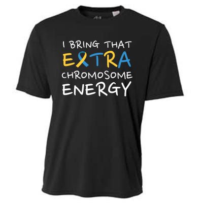 Down Syndrome Awareness Extra Chromosome Cooling Performance Crew T-Shirt