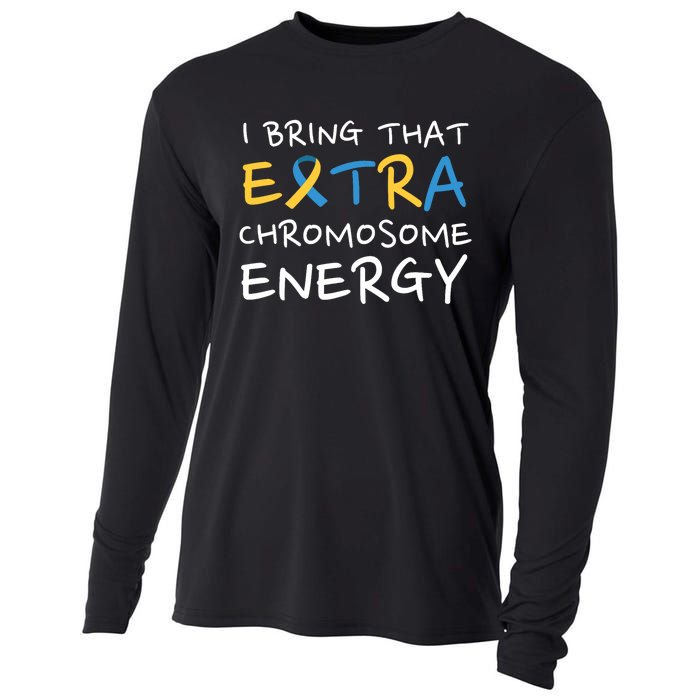 Down Syndrome Awareness Extra Chromosome Cooling Performance Long Sleeve Crew