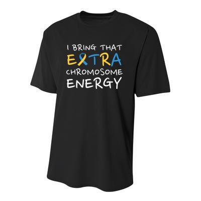 Down Syndrome Awareness Extra Chromosome Youth Performance Sprint T-Shirt