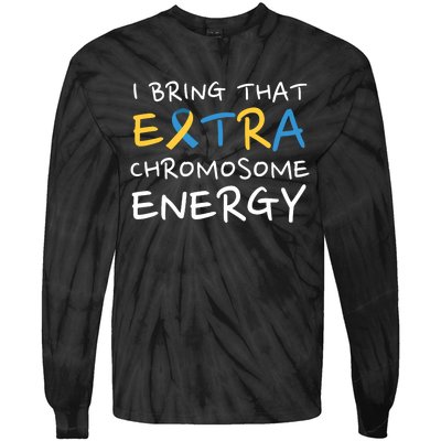 Down Syndrome Awareness Extra Chromosome Tie-Dye Long Sleeve Shirt