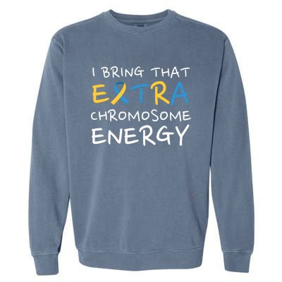 Down Syndrome Awareness Extra Chromosome Garment-Dyed Sweatshirt