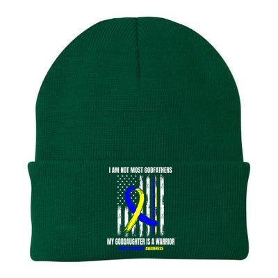 Down Syndrome Awareness Godfather Goddaughter American Flag Knit Cap Winter Beanie