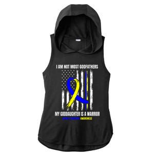 Down Syndrome Awareness Godfather Goddaughter American Flag Ladies PosiCharge Tri-Blend Wicking Draft Hoodie Tank