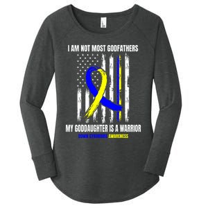 Down Syndrome Awareness Godfather Goddaughter American Flag Women's Perfect Tri Tunic Long Sleeve Shirt