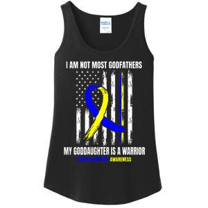 Down Syndrome Awareness Godfather Goddaughter American Flag Ladies Essential Tank