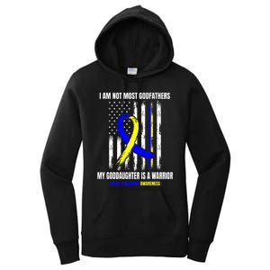 Down Syndrome Awareness Godfather Goddaughter American Flag Women's Pullover Hoodie