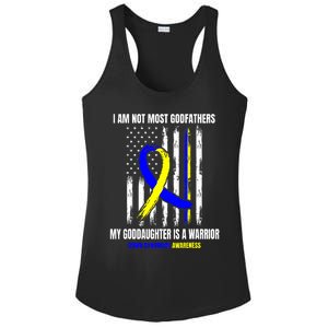 Down Syndrome Awareness Godfather Goddaughter American Flag Ladies PosiCharge Competitor Racerback Tank