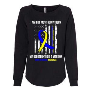 Down Syndrome Awareness Godfather Goddaughter American Flag Womens California Wash Sweatshirt