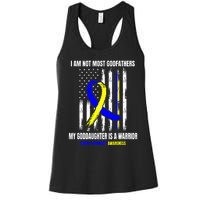 Down Syndrome Awareness Godfather Goddaughter American Flag Women's Racerback Tank