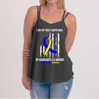 Down Syndrome Awareness Godfather Goddaughter American Flag Women's Strappy Tank