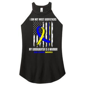 Down Syndrome Awareness Godfather Goddaughter American Flag Women's Perfect Tri Rocker Tank