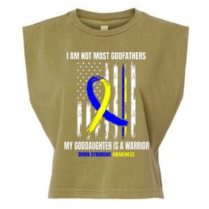 Down Syndrome Awareness Godfather Goddaughter American Flag Garment-Dyed Women's Muscle Tee