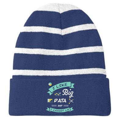 Data Scientist Analyst Machine Learning Funny Striped Beanie with Solid Band