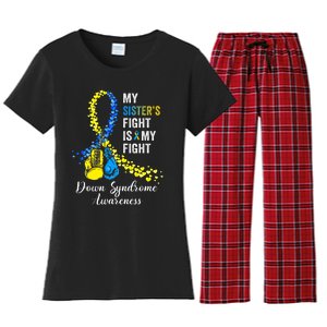 Down Syndrome Awareness Godfather Goddaughter American Flag Women's Flannel Pajama Set