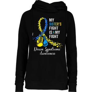 Down Syndrome Awareness Godfather Goddaughter American Flag Womens Funnel Neck Pullover Hood