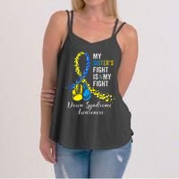 Down Syndrome Awareness Godfather Goddaughter American Flag Women's Strappy Tank