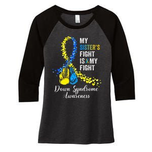 Down Syndrome Awareness Godfather Goddaughter American Flag Women's Tri-Blend 3/4-Sleeve Raglan Shirt