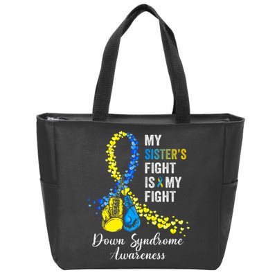 Down Syndrome Awareness Godfather Goddaughter American Flag Zip Tote Bag