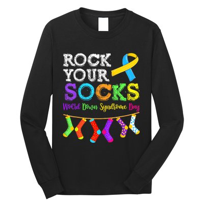 Down Syndrome Awareness  Rock Your Socks Long Sleeve Shirt