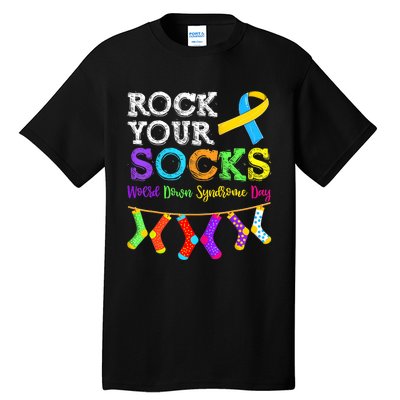 Down Syndrome Awareness  Rock Your Socks Tall T-Shirt