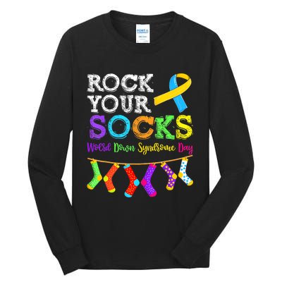 Down Syndrome Awareness  Rock Your Socks Tall Long Sleeve T-Shirt