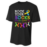 Down Syndrome Awareness  Rock Your Socks Performance Sprint T-Shirt