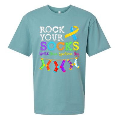 Down Syndrome Awareness  Rock Your Socks Sueded Cloud Jersey T-Shirt