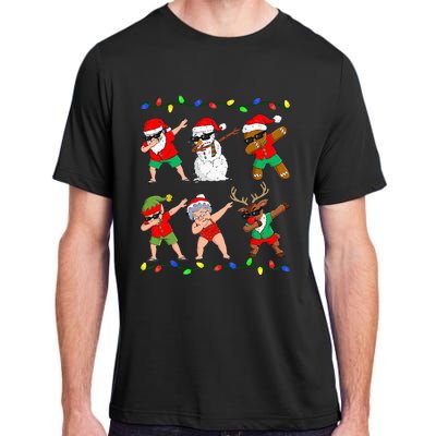 Dabbing Santa And Friends Christmas In July Xmas Adult ChromaSoft Performance T-Shirt