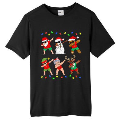 Dabbing Santa And Friends Christmas In July Xmas Tall Fusion ChromaSoft Performance T-Shirt