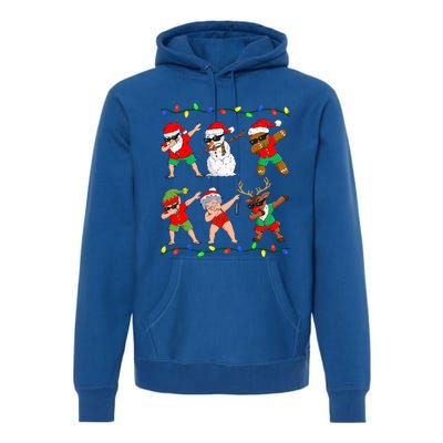 Dabbing Santa And Friends Christmas In July Xmas Premium Hoodie