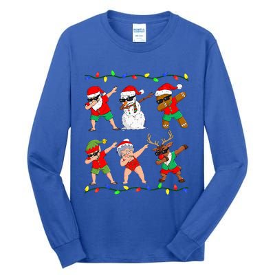 Dabbing Santa And Friends Christmas In July Xmas Tall Long Sleeve T-Shirt