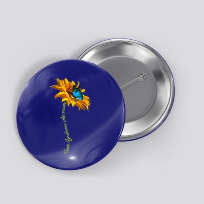 Down Syndrome Awareness Butterfly Sunflower Button