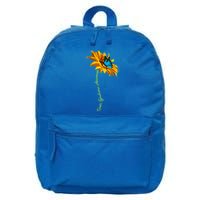 Down Syndrome Awareness Butterfly Sunflower 16 in Basic Backpack