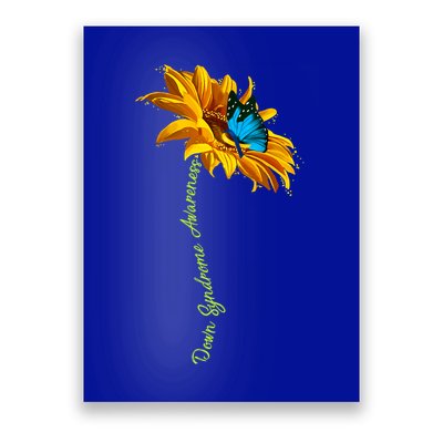 Down Syndrome Awareness Butterfly Sunflower Poster