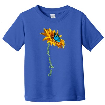 Down Syndrome Awareness Butterfly Sunflower Toddler T-Shirt