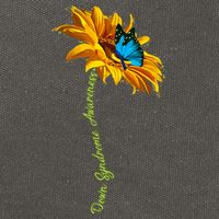 Down Syndrome Awareness Butterfly Sunflower Cotton Canvas Backpack