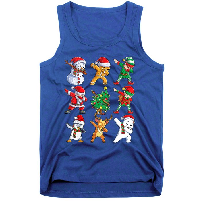 Dabbing Santa And Friends Gift Cute Christmas Santa Dabbing Gift Tank Top