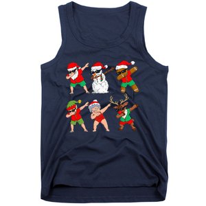 Dabbing Santa And Friends Christmas In July Xmas Tank Top