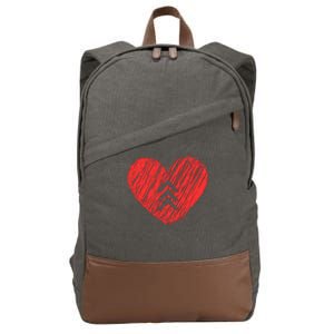 Down Syndrome Awareness Heart Cotton Canvas Backpack