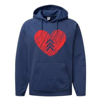 Down Syndrome Awareness Heart Performance Fleece Hoodie