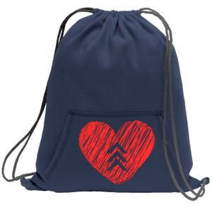 Down Syndrome Awareness Heart Sweatshirt Cinch Pack Bag